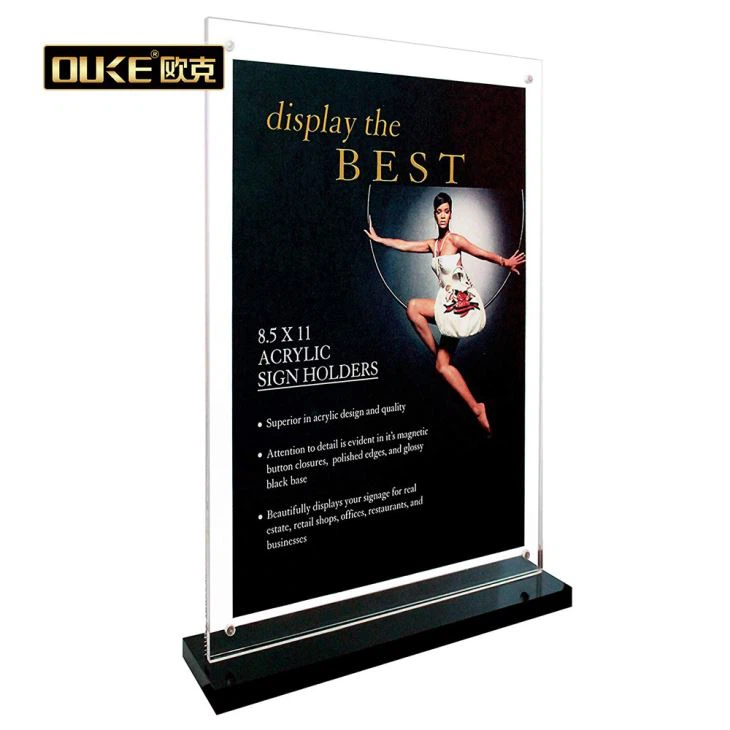 Black Acrylic Sign Hilder